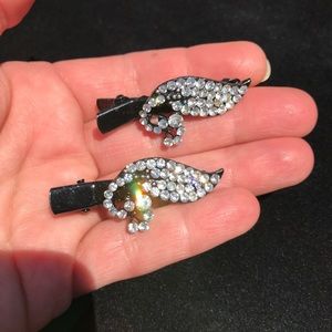 High Sparkle Crystal Hair Jewelry Swirl Claw Clips